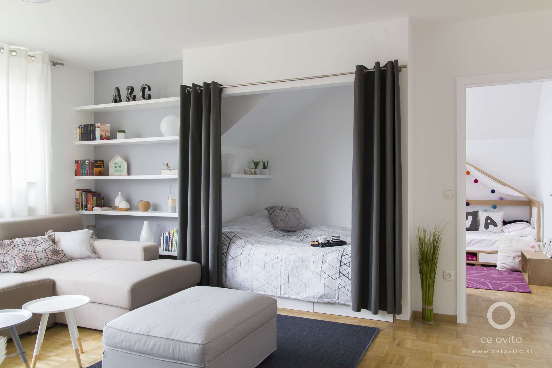 Dnevna soba s spalno nišo Dnevna soba s spalno nišo