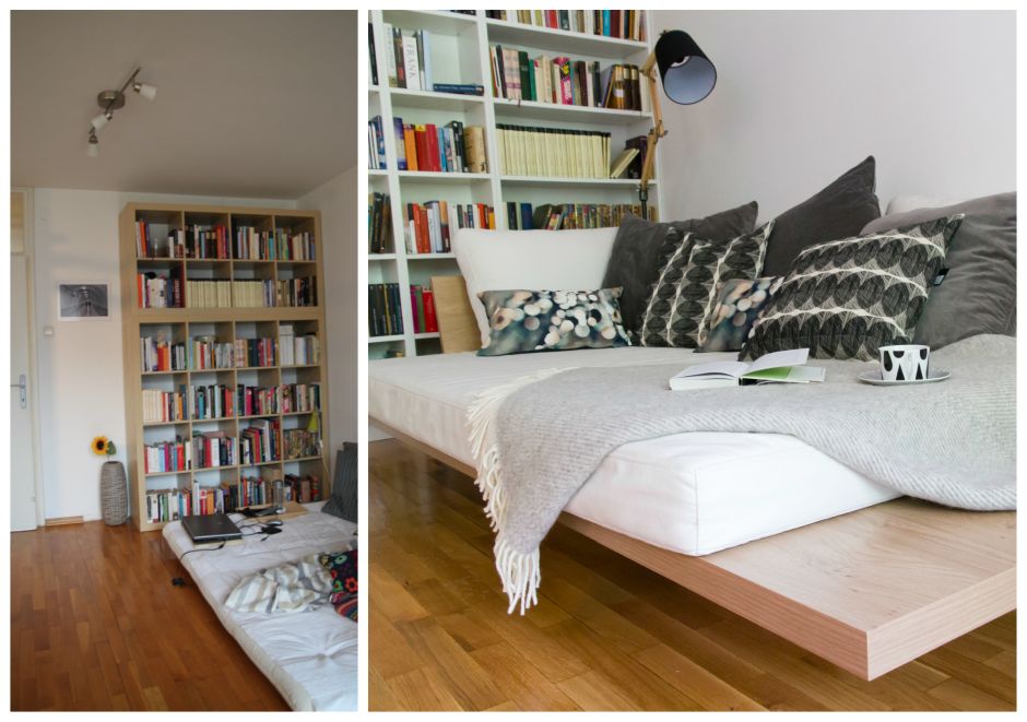 Dnevna soba prej in potem, fotografija Celovito, dodatki Formadoma